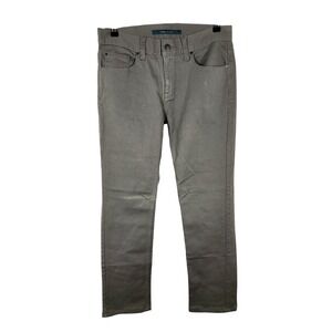 Perry Ellis Mens Moss Green Straight Leg Mid Rise Denim Jeans Pants Size 30 X 32